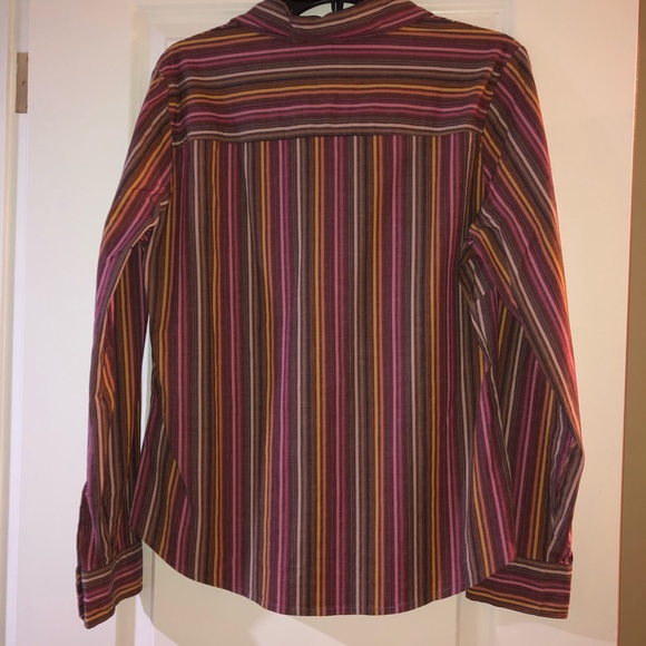 Old navy brown striped blouse - Picture 5 of 6